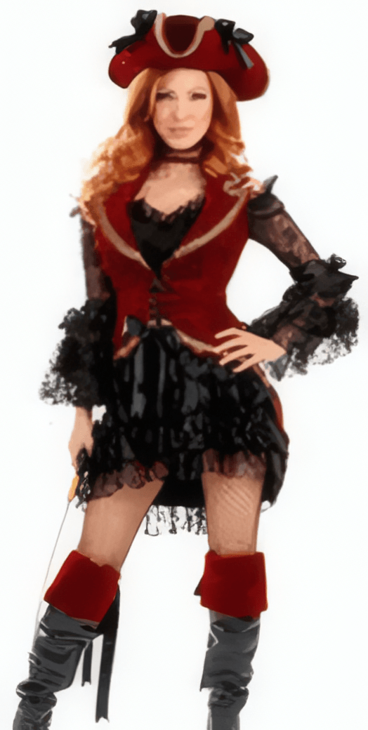 Disfraz de Bucanera Burdeos