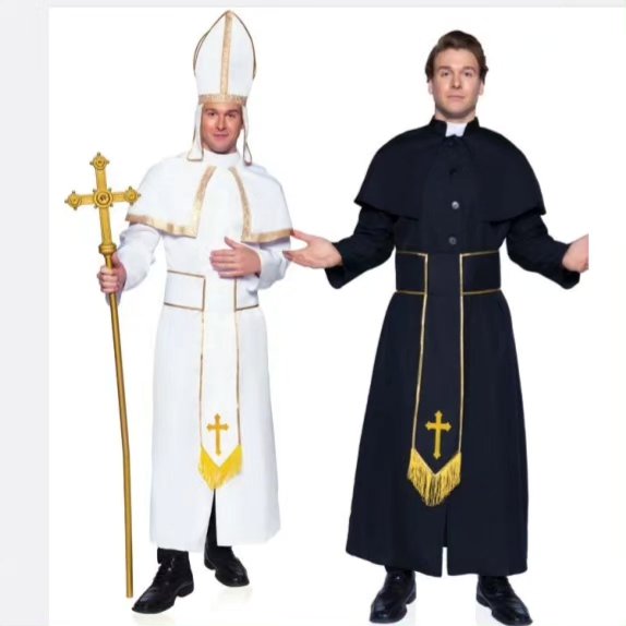 Disfraz de sacerdote y disfraz de papa